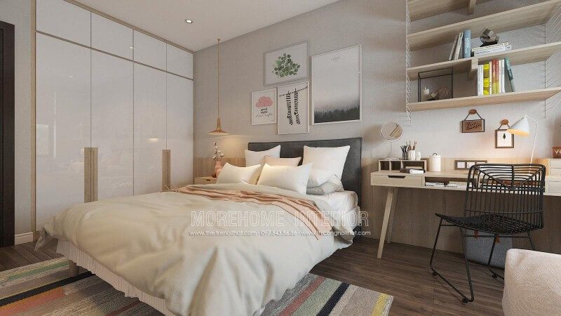Bộ tranh in canvas 4 bức treo tường độc đáo, sinh động tạo nét trẻ trung, đáng yêu cho phòng ngủ nữ