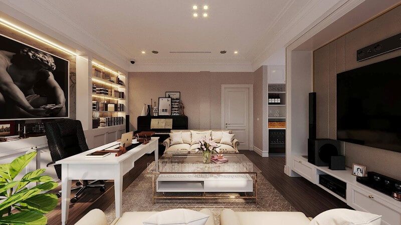 Mẫu bàn làm việc hiện đại nhỏ đẹp cho phòng làm việc tại nhà